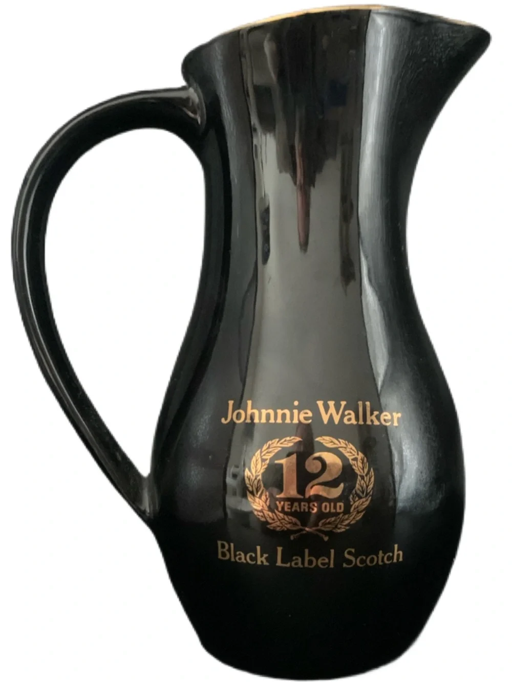 Vintage Johnnie Walker 12 Year Old Black Label Scotch Pitcher Wade England